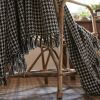 Plaid à franges 180x220 cm Polyéthylène Téréphtalate Gaspard