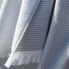 Fouta avec franges 95x180 cm Polycoton Galet