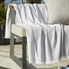 Fouta avec franges 95x180 cm Polycoton Galet