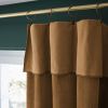 Rideau ajustable 140x270 cm velours de coton Camel