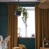 Rideau ajustable 140x270 cm velours de coton Camel