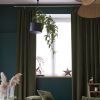 Rideau ajustable 140x270 cm velours de coton Thym