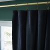 Rideau ajustable 140x270 cm velours de coton Minuit