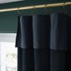 Rideau ajustable 140x270 cm velours de coton Minuit