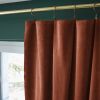 Rideau ajustable 140x270 cm velours de coton Terracotta