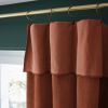 Rideau ajustable 140x270 cm velours de coton Terracotta