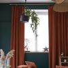 Rideau ajustable 140x270 cm velours de coton Terracotta