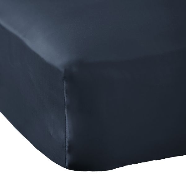 Drap housse 160x200 cm Bambou Minuit