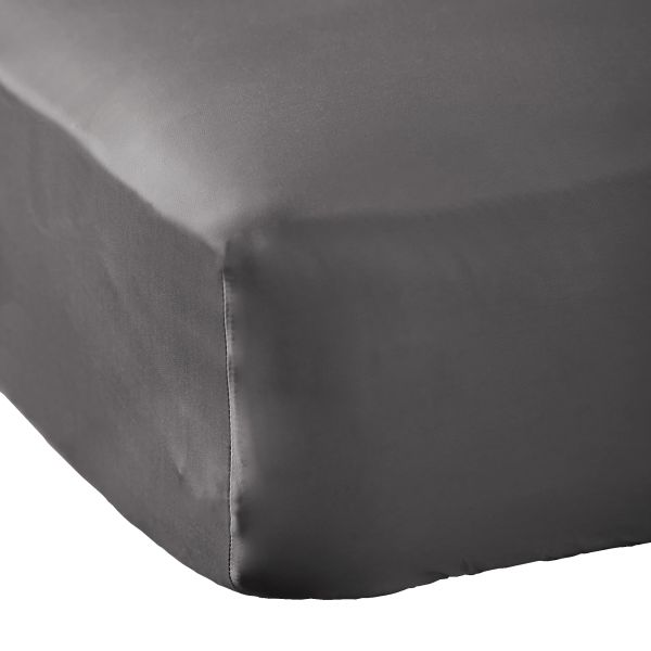 Drap housse 180x200 cm Bambou Granit