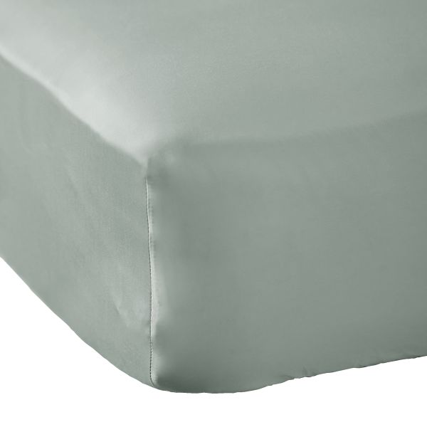 Drap housse 180x200 cm Bambou Eucalyptus