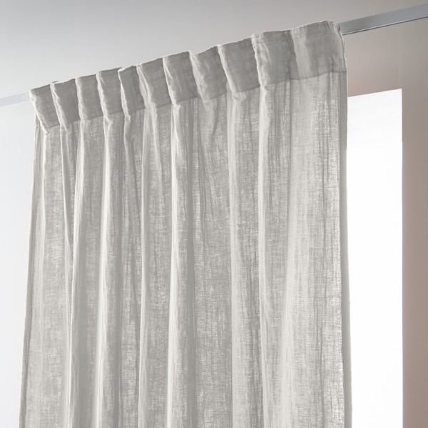 Rideau galon fronceur 140x240 cm Gaze de Coton Nuage