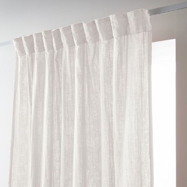 Rideau galon fronceur 140x240 cm Gaze de Coton Chantilly