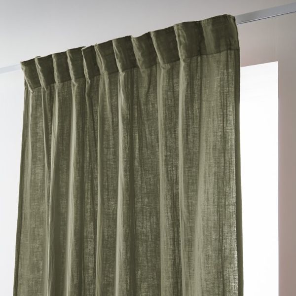 Rideau galon fronceur 140x240 cm Gaze de Coton Romarin