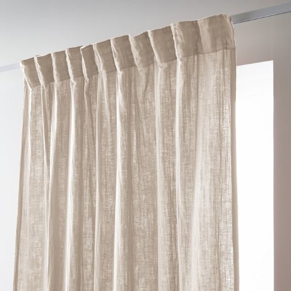 Rideau galon fronceur 140x240 cm Gaze de Coton Pampa