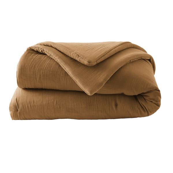 Edredon 180x240 cm Gaze de Coton Camel