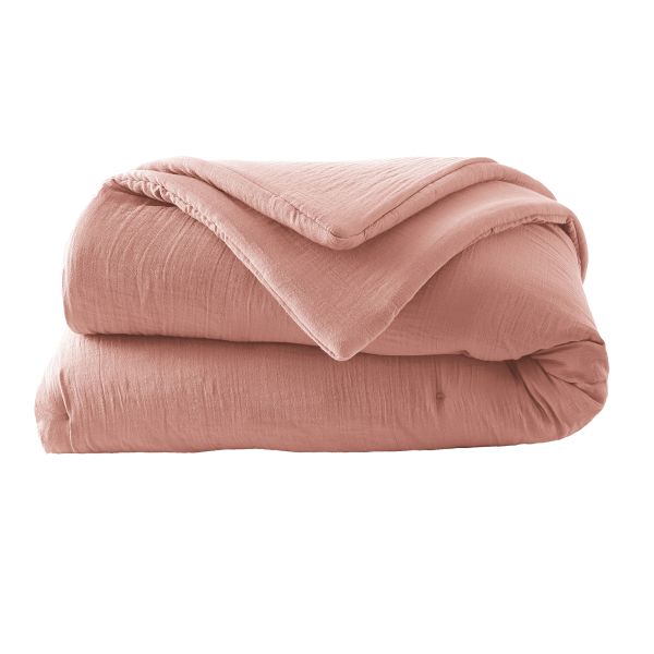 Edredon 180x240 cm Gaze de Coton Rose