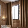 Rideau occultant polaire 140x180 cm Polyester Camel