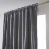 Rideau galon fronceur + polaire 140x260 cm Polyester Titane