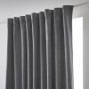 Rideau galon fronceur + polaire 140x260 cm Polyester Titane