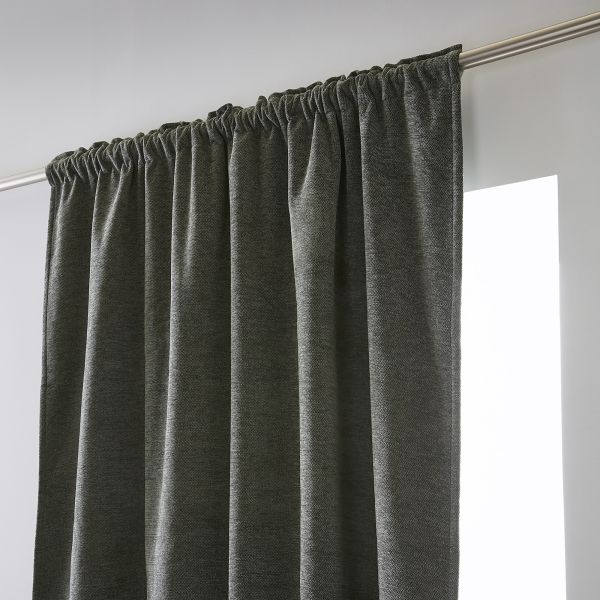 Rideau galon fronceur + polaire 140x260 cm Polyester Romarin