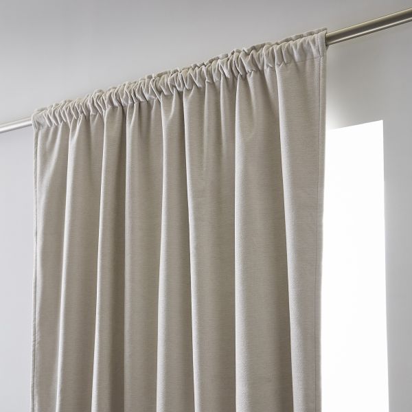 Rideau galon fronceur + polaire 140x260 cm Polyester Pampa