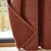 Rideau galon fronceur + polaire 140x260 cm Polyester Terracotta
