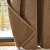 Rideau galon fronceur + polaire 140x260 cm Polyester Camel