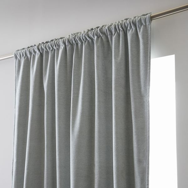 Rideau galon fronceur + polaire 140x260 cm Polyester Eucalyptus