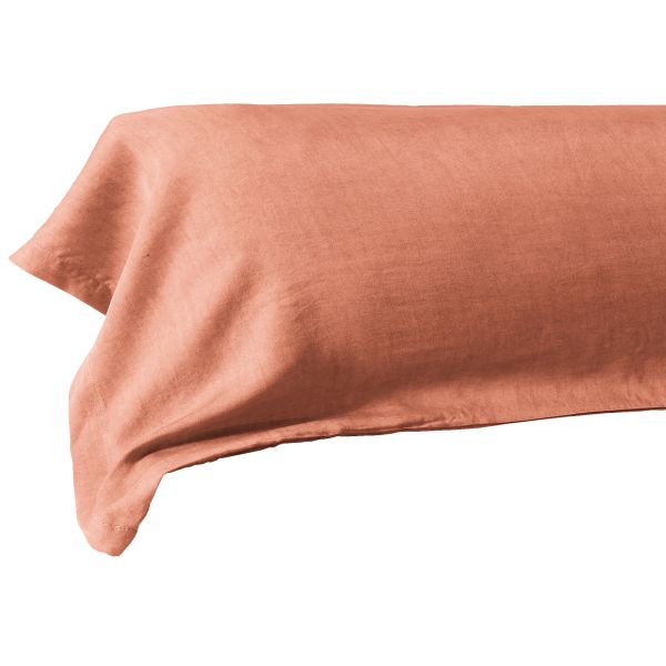 Taie de traversin 43x185 cm Lyocell Terracotta