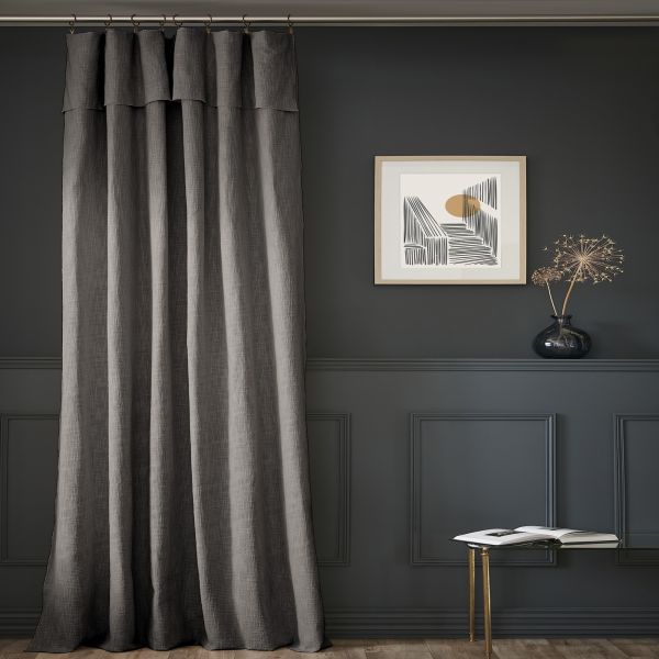 Rideau ajustable 140x270 cm Coton Ardoise
