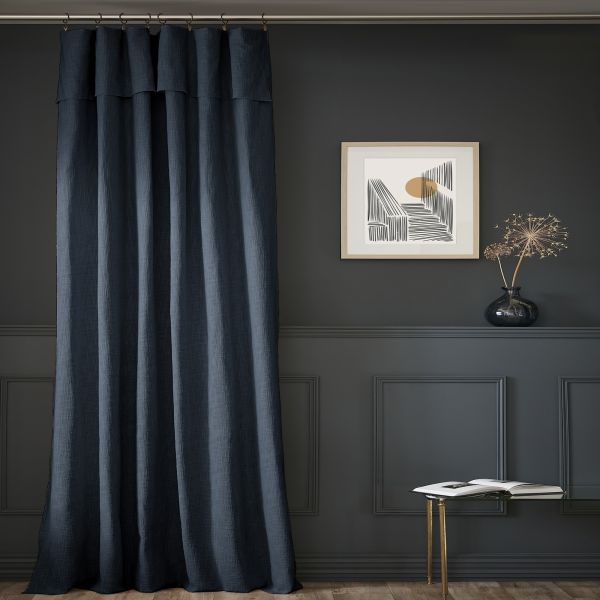 Rideau ajustable 140x270 cm Coton Minuit