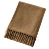 Plaid 180x220 cm Coton Camel