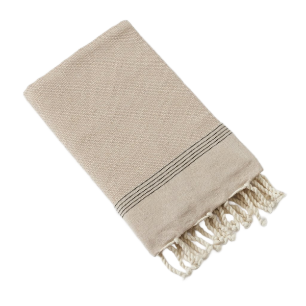 Fouta avec franges 100x200 cm Coton Suly Ficelle