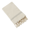 Fouta avec franges 100x200 cm Coton Suly Ecume