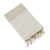 Fouta avec franges 100x200 cm Coton Rina Ficelle