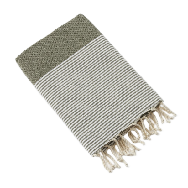 Fouta avec franges 100x200 cm Coton Rina Nénuphar