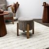 Tabouret d'appoint côtelé taupe 35 cm
