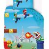 Parure de lit enfant 140x200 cm coton Super Mario Bros