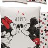 Parure de lit enfant 140x200 cm Mickey Mouse et Minnie 100% coton
