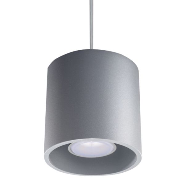 Suspension Aluminium Gris GU10 1 Orbis