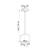 Suspension Aluminium Noir GU10 1 Quad
