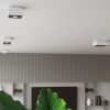 Plafonnier Acier Blanc/Noir GU10 2 Mono