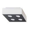 Plafonnier Acier Blanc/Noir GU10 4 Mono