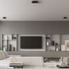 Plafonnier Acier Noir/Blanc GU10 4 Mono