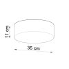 Plafonnier PVC Blanc E27 2 Arena