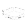 Plafonnier PVC Blanc E27 2 Horus