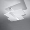 Plafonnier Acier Chrome/Blanc E27 2 Massimo