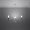 Lustre Acier Blanc E14 3 Minerwa