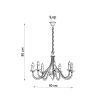 Lustre Acier Blanc E14 7 Minerwa