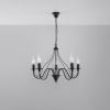 Lustre Acier Noir E14 5 Minerwa